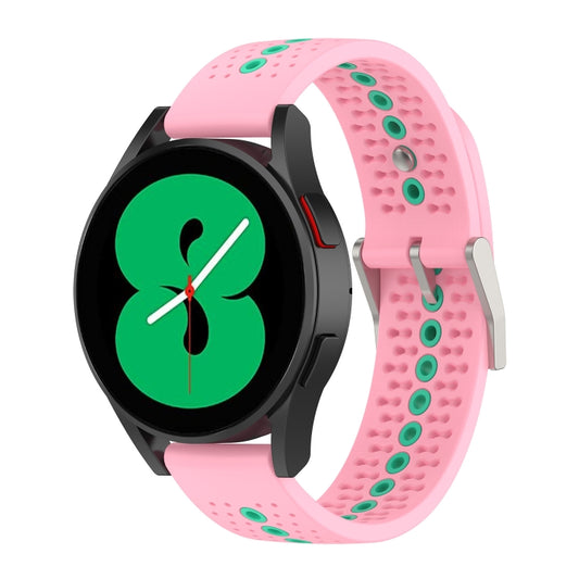 20mm Colorful Hole Silicone Watch Band, For Samsung Galaxy Watch 5 40mm, For Samsung Galaxy Watch 5 44mm