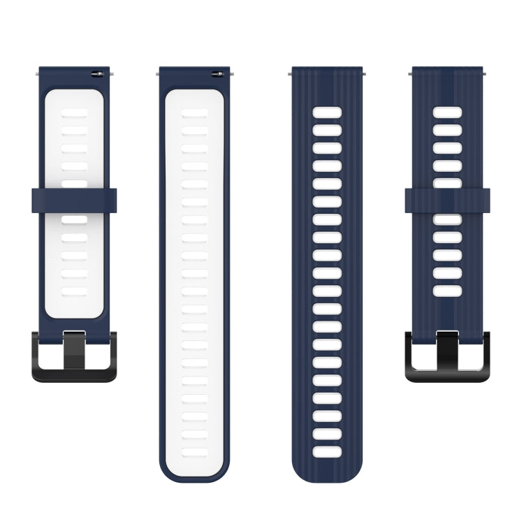 20mm Two-color Stripe Silicone Watch Band, For Samsung Galaxy Watch 5 40mm, For Samsung Galaxy Watch 5 44mm