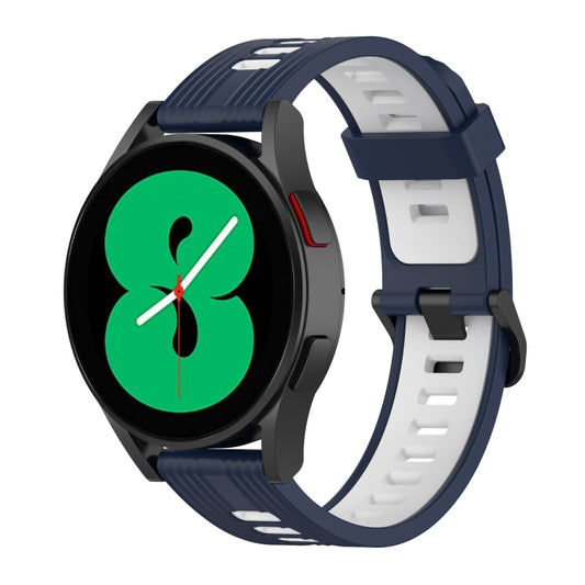 20mm Two-color Stripe Silicone Watch Band, For Samsung Galaxy Watch 5 40mm, For Samsung Galaxy Watch 5 44mm