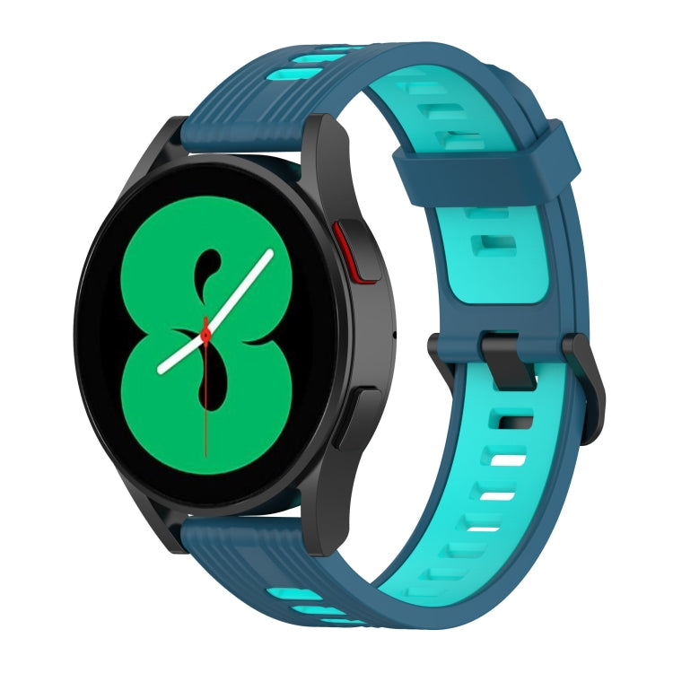 20mm Two-color Stripe Silicone Watch Band, For Samsung Galaxy Watch 5 40mm, For Samsung Galaxy Watch 5 44mm