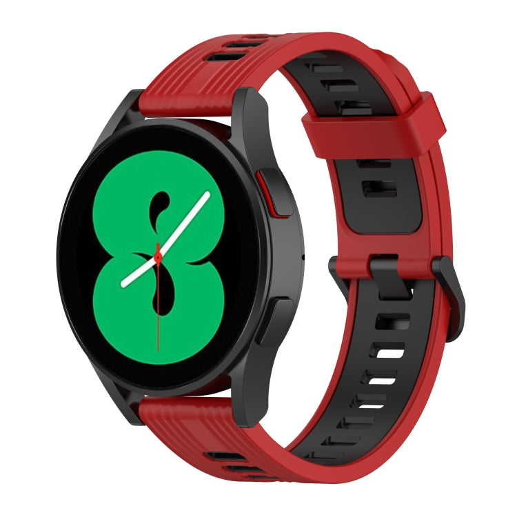 20mm Two-color Stripe Silicone Watch Band, For Samsung Galaxy Watch 5 40mm, For Samsung Galaxy Watch 5 44mm