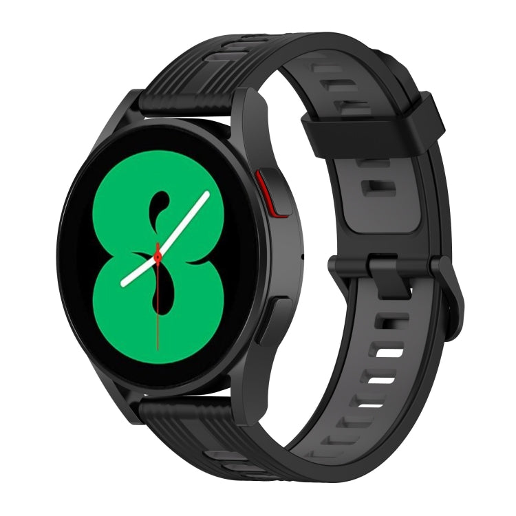 20mm Two-color Stripe Silicone Watch Band, For Samsung Galaxy Watch 5 40mm, For Samsung Galaxy Watch 5 44mm
