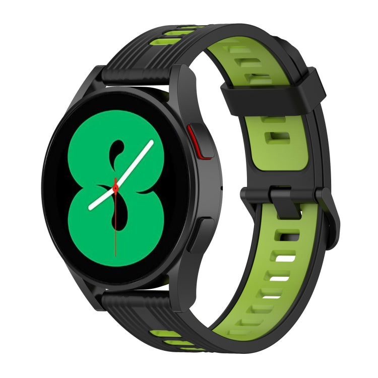 20mm Two-color Stripe Silicone Watch Band, For Samsung Galaxy Watch 5 40mm, For Samsung Galaxy Watch 5 44mm