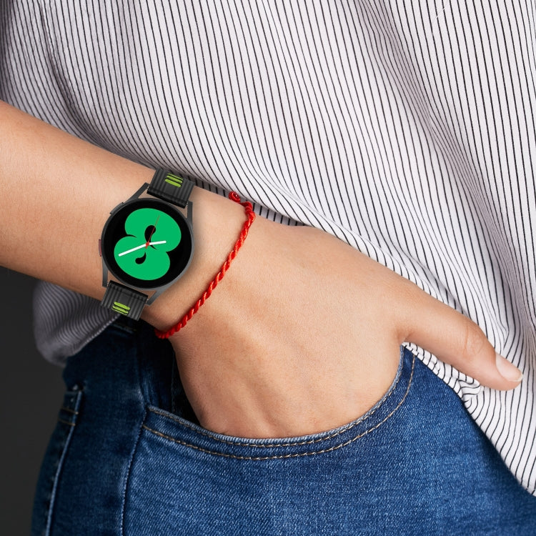 20mm Two-color Stripe Silicone Watch Band, For Samsung Galaxy Watch 5 40mm, For Samsung Galaxy Watch 5 44mm