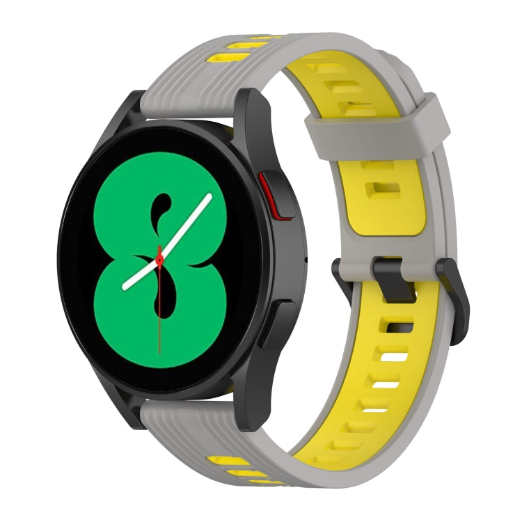 20mm Two-color Stripe Silicone Watch Band, For Samsung Galaxy Watch 5 40mm, For Samsung Galaxy Watch 5 44mm
