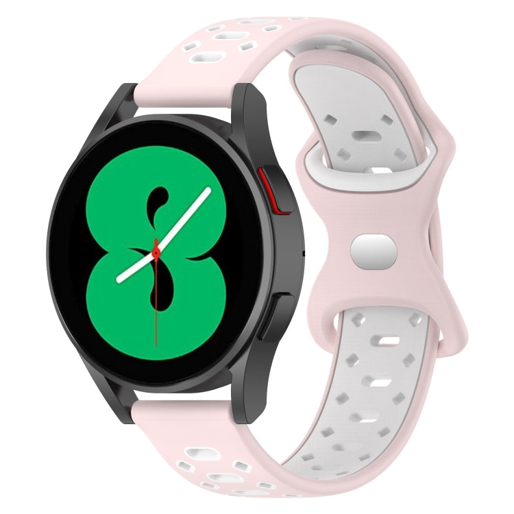 20mm Two-color Diamond Silicone Watch Band, For Samsung Galaxy Watch 5 40mm, For Samsung Galaxy Watch 5 44mm