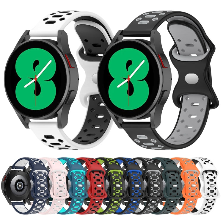 20mm Two-color Diamond Silicone Watch Band, For Samsung Galaxy Watch 5 40mm, For Samsung Galaxy Watch 5 44mm