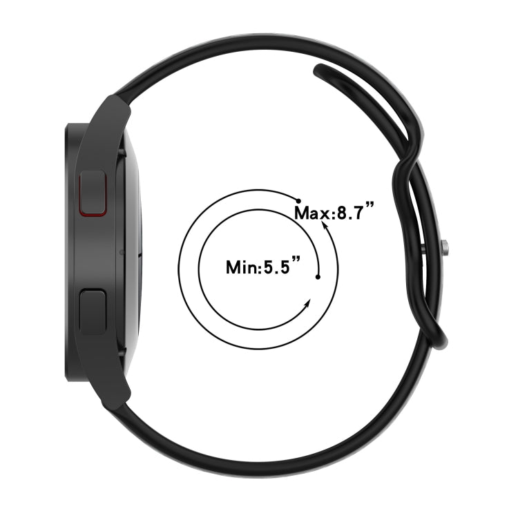 20mm Two-color Diamond Silicone Watch Band, For Samsung Galaxy Watch 5 40mm, For Samsung Galaxy Watch 5 44mm