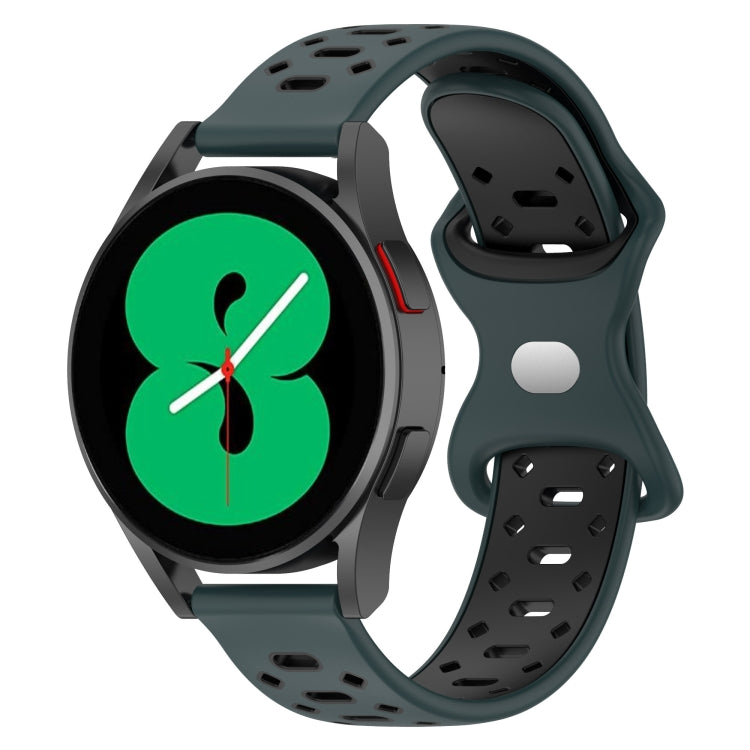 20mm Two-color Diamond Silicone Watch Band, For Samsung Galaxy Watch 5 40mm, For Samsung Galaxy Watch 5 44mm