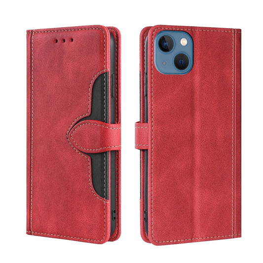 Skin Feel Magnetic Buckle Leather Phone Case, For iPhone 14, For iPhone 14 Plus, For iPhone 14 Pro, For iPhone 14 Pro Max