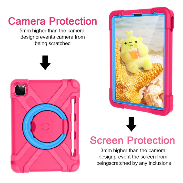 PC + Silicone Shockproof Combination Case with 360 Degree Rotating Holder & Handle, For iPad Pro 11 (2020), For Galaxy Tab A 8.0 (2019)