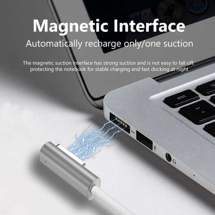 100W 5 Pin MagSafe 1 (L-shaped) to USB-C / Type-C PD Charging Cable, Cable Length: 1.8m, MagSafe 1 (L-shaped)