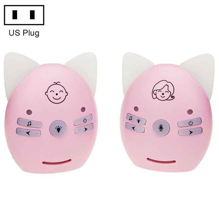 Wireless Audio Baby Monitor Support Voice Monitoring + Intercom + Night Light without Battery, US Plug, UK Plug, EU Plug, AU Plug