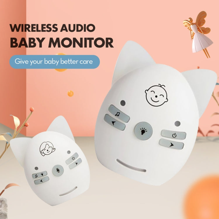 Wireless Audio Baby Monitor Support Voice Monitoring + Intercom + Night Light without Battery, US Plug, UK Plug, EU Plug, AU Plug