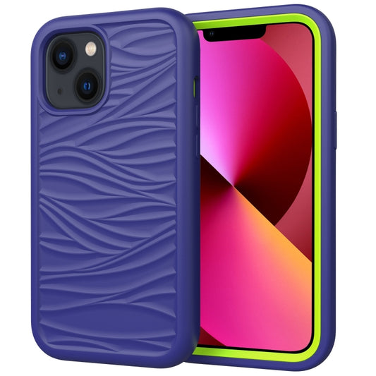 Wave Pattern 3 in 1 Silicone + PC Shockproof Phone Case, For iPhone 14, For iPhone 14 Plus, For iPhone 14 Pro