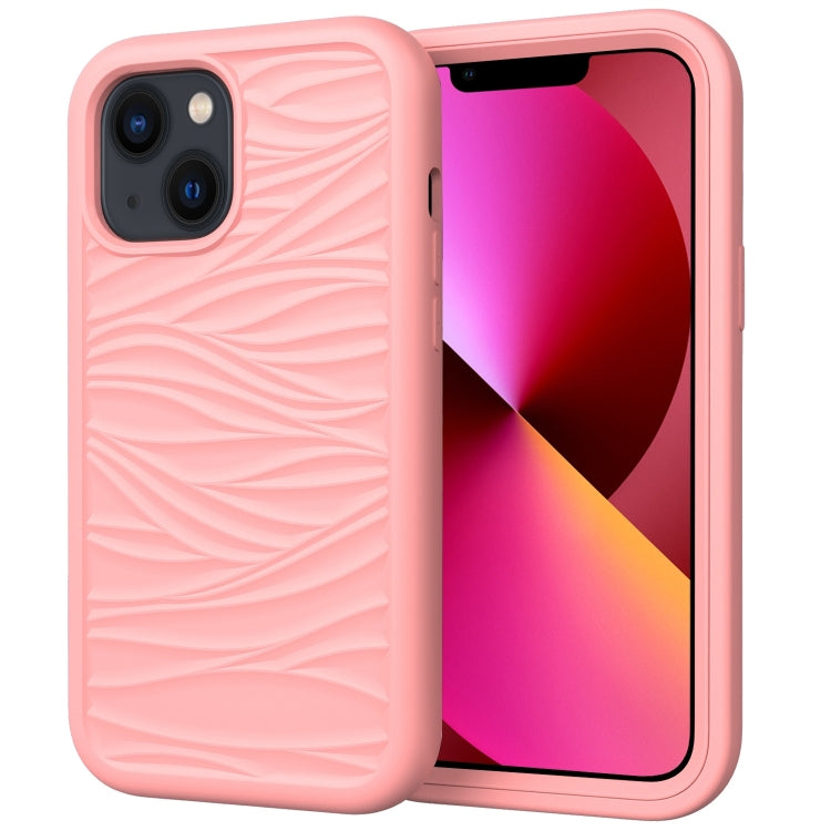 Wave Pattern 3 in 1 Silicone + PC Shockproof Phone Case, For iPhone 14, For iPhone 14 Plus, For iPhone 14 Pro