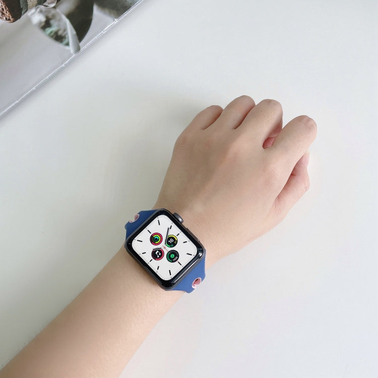 Water Drop Silicone Watch Band For Apple Watch Series, 7 41mm / 6&SE&5&4 40mm / 3&2&1 38mm, 7 45mm / 6&SE&5&4 44mm / 3&2&1 42mm