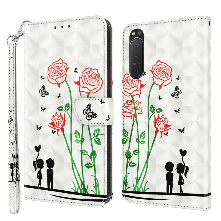 3D Painted Leather Phone Case, For Sony Xperia 5 II, For Sony Xperia 5 III, For Sony Xperia 10 II, For Sony Xperia 10 III