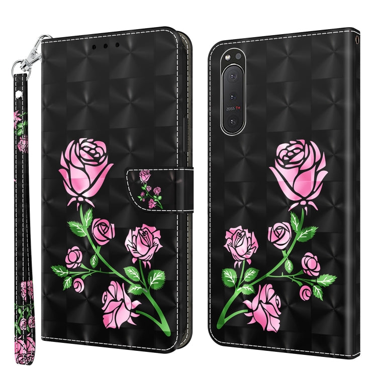 3D Painted Leather Phone Case, For Sony Xperia 5 II, For Sony Xperia 5 III, For Sony Xperia 10 II, For Sony Xperia 10 III