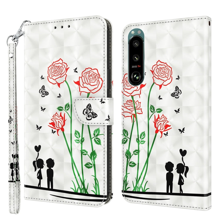 3D Painted Leather Phone Case, For Sony Xperia 5 II, For Sony Xperia 5 III, For Sony Xperia 10 II, For Sony Xperia 10 III