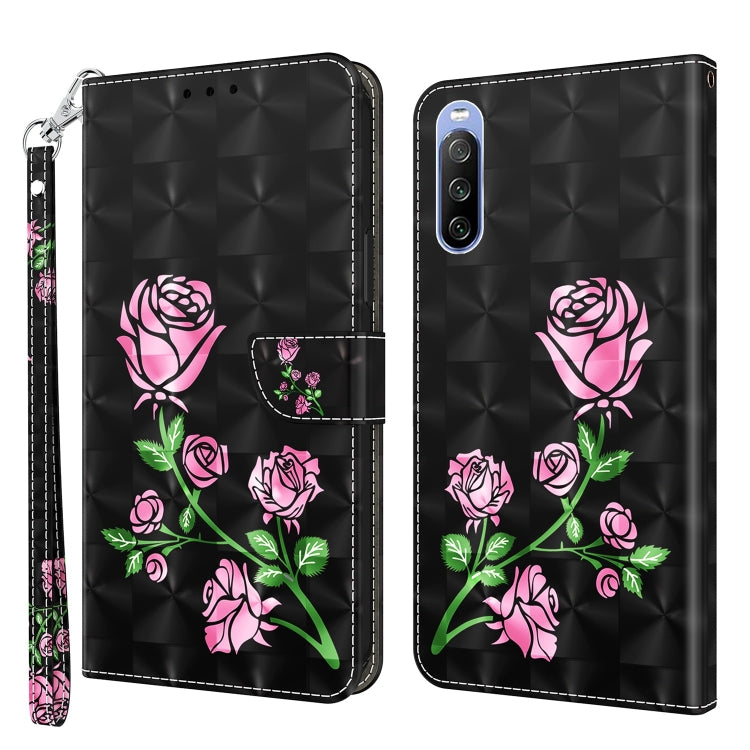 3D Painted Leather Phone Case, For Sony Xperia 5 II, For Sony Xperia 5 III, For Sony Xperia 10 II, For Sony Xperia 10 III