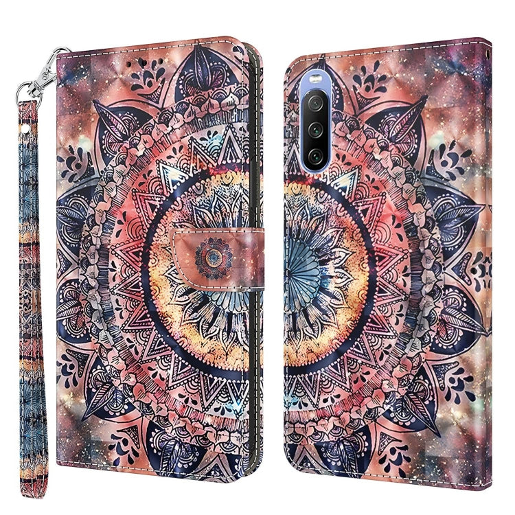 3D Painted Leather Phone Case, For Sony Xperia 5 II, For Sony Xperia 5 III, For Sony Xperia 10 II, For Sony Xperia 10 III