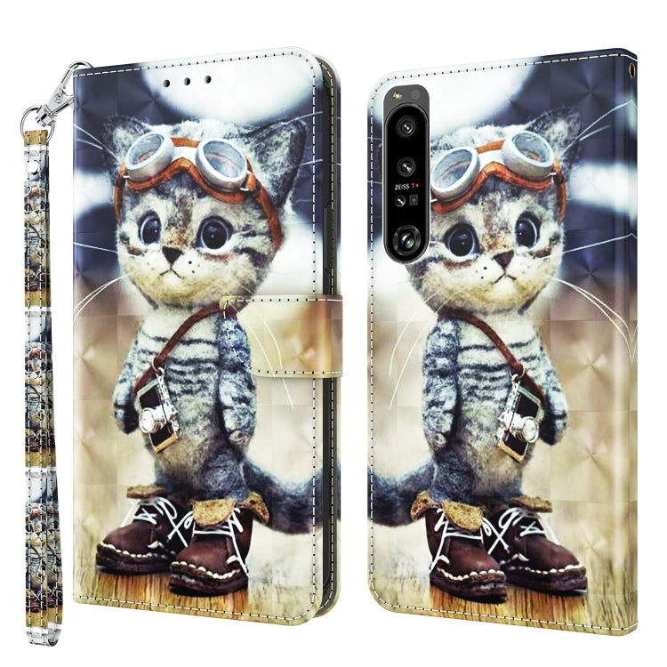 3D Painted Leather Phone Case, For Sony Xperia 1 IV, For Sony Xperia 10 IV