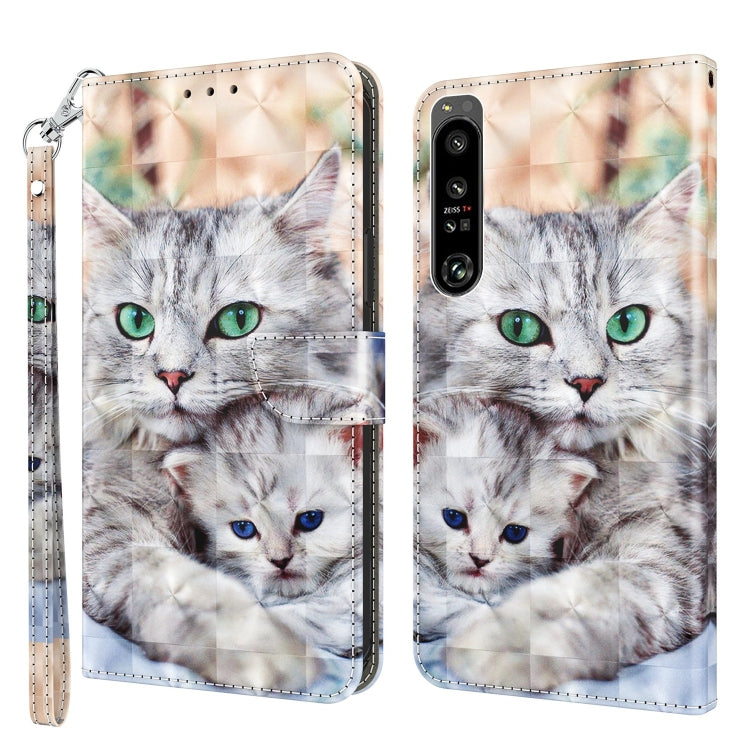 3D Painted Leather Phone Case, For Sony Xperia 1 IV, For Sony Xperia 10 IV