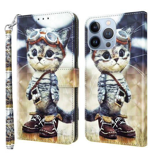 3D Painted Leather Phone Case, For iPhone 14 Pro Max, For iPhone 13 mini, For iPhone 13