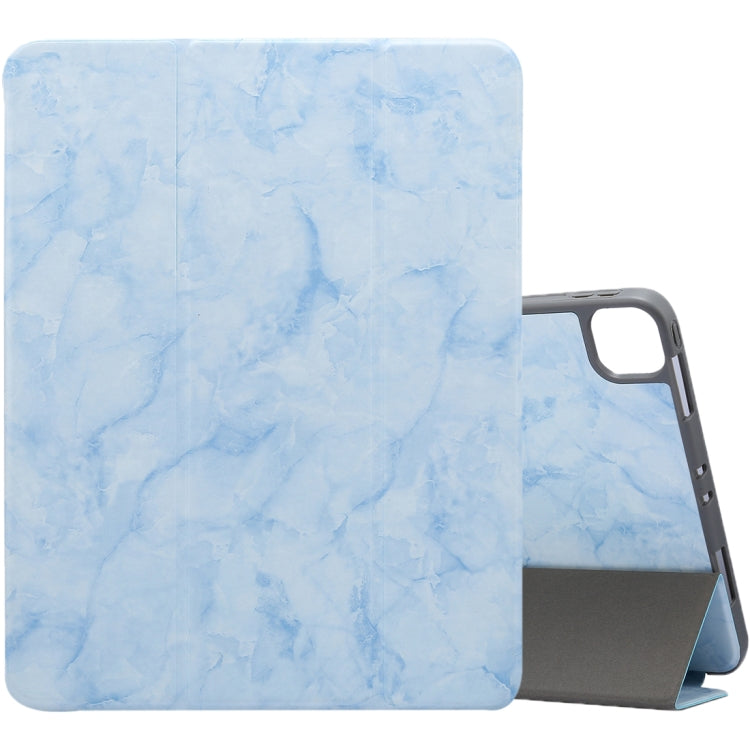 For iPad Pro 11 inch 2020 / 2018 Three-fold Marble Texture Protective Case with Pen Slot & Sleep / Screen Suction Function, For iPad Pro 11 inch 2020 / 2018