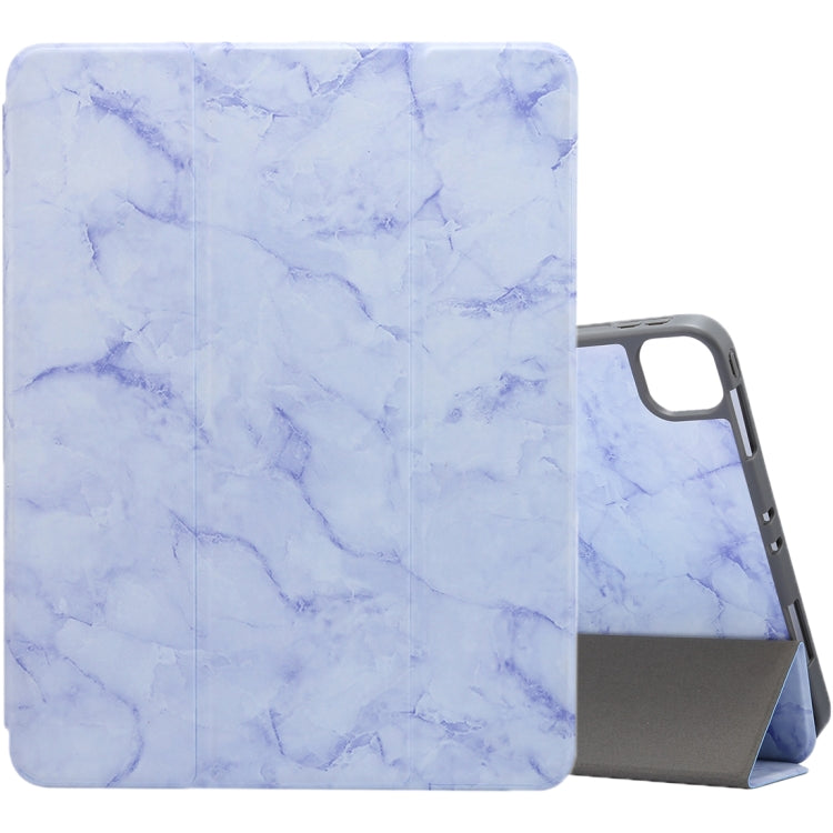 For iPad Pro 11 inch 2020 / 2018 Three-fold Marble Texture Protective Case with Pen Slot & Sleep / Screen Suction Function, For iPad Pro 11 inch 2020 / 2018