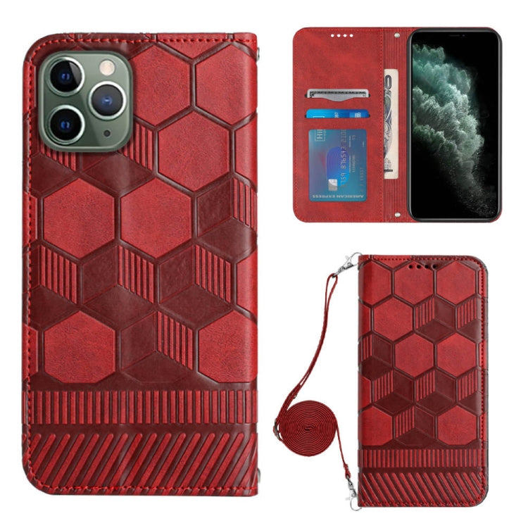 Crossbody Football Texture Magnetic PU Phone Case, For iPhone 11, For iPhone 11 Pro, For iPhone 11 Pro Max, For iPhone 12