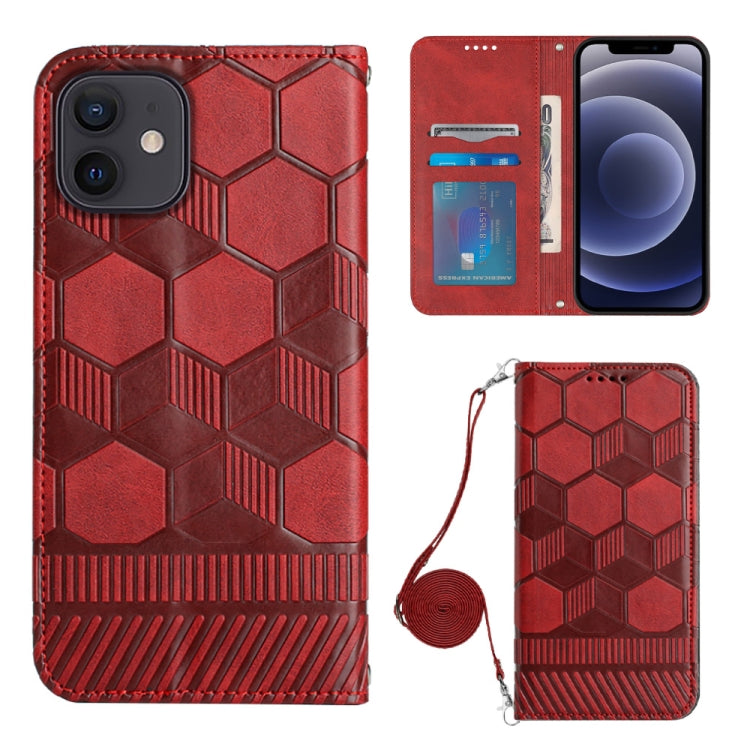 Crossbody Football Texture Magnetic PU Phone Case, For iPhone 11, For iPhone 11 Pro, For iPhone 11 Pro Max, For iPhone 12