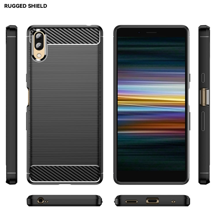 Brushed Texture Carbon Fiber TPU Phone Case, For Sony Xperia L3, For Sony Xperia XZ1, For Sony Xperia 8/8 Lite, For Sony Xperia 5 III, For Sony Xperia Pro-I