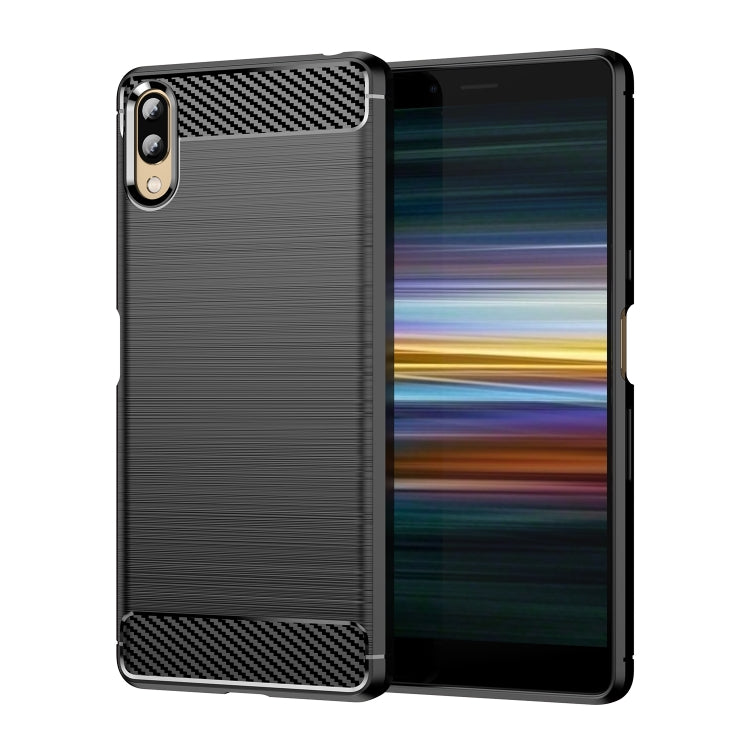 Brushed Texture Carbon Fiber TPU Phone Case, For Sony Xperia L3, For Sony Xperia XZ1, For Sony Xperia 8/8 Lite, For Sony Xperia 5 III, For Sony Xperia Pro-I