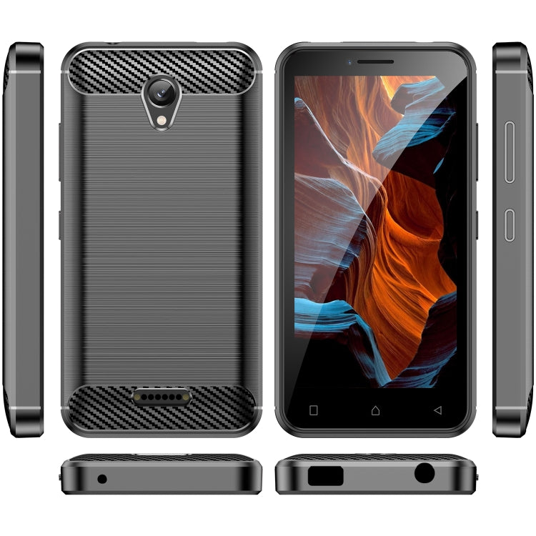 Brushed Texture Carbon Fiber TPU Phone Case, For Lenovo A1010, For Lenovo Vibe A Plus, For Lenovo Vibe B, For Lenovo Lemon K12, For Lenovo K14