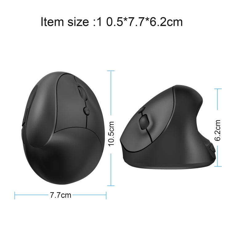 X10 2.4G Wireless Vertical Ergonomic Gaming Mouse, X10 (Black), X10 (Grey)