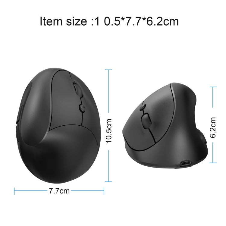 X10 2.4G Wireless Rechargeable Vertical Ergonomic Gaming Mouse, X10 Rechargeable (Black), X10 Rechargeable (Grey)