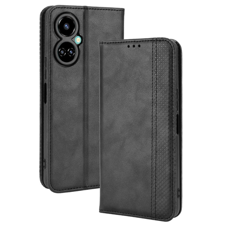 Magnetic Buckle Retro Texture Leather Phone Case, For Tecno Camon 19 Pro, For Tecno Camon 19, For Tecno Pova3, For Tecno Spark 9 Pro, For ASUS ROG Phone 6 / 6 Pro, For ASUS Zenfone 9, For Huawei nova Y90, For Cubot X50