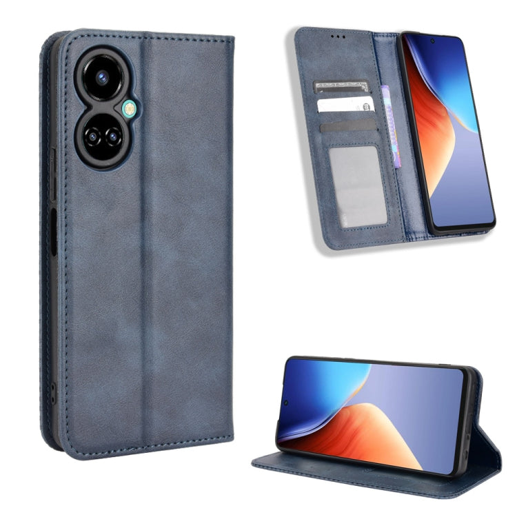 Magnetic Buckle Retro Texture Leather Phone Case, For Tecno Camon 19 Pro, For Tecno Camon 19, For Tecno Pova3, For Tecno Spark 9 Pro, For ASUS ROG Phone 6 / 6 Pro, For ASUS Zenfone 9, For Huawei nova Y90, For Cubot X50