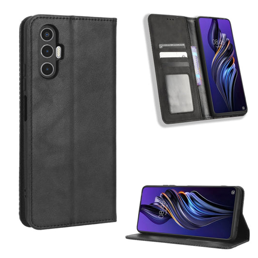 Magnetic Buckle Retro Texture Leather Phone Case, For Tecno Pova3, For Tecno Spark 9 Pro, For ASUS ROG Phone 6 / 6 Pro, For ASUS Zenfone 9, For Huawei nova Y90, For Cubot X50