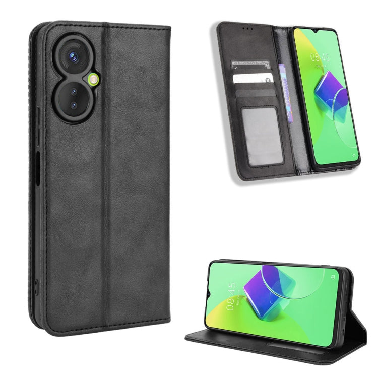 Magnetic Buckle Retro Texture Leather Phone Case, For Tecno Camon 19 Pro, For Tecno Camon 19, For Tecno Pova3, For Tecno Spark 9 Pro, For ASUS ROG Phone 6 / 6 Pro, For ASUS Zenfone 9, For Huawei nova Y90, For Cubot X50