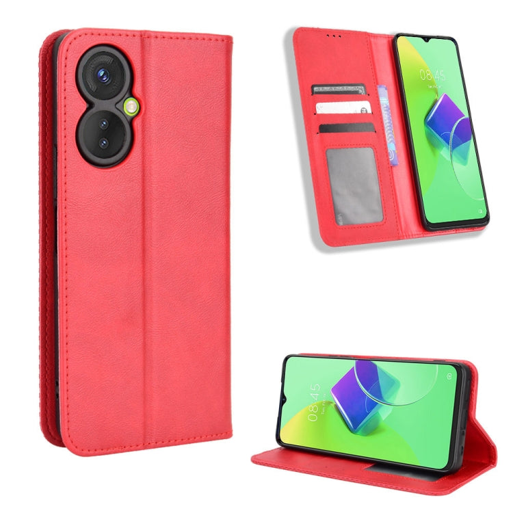 Magnetic Buckle Retro Texture Leather Phone Case, For Tecno Camon 19 Pro, For Tecno Camon 19, For Tecno Pova3, For Tecno Spark 9 Pro, For ASUS ROG Phone 6 / 6 Pro, For ASUS Zenfone 9, For Huawei nova Y90, For Cubot X50