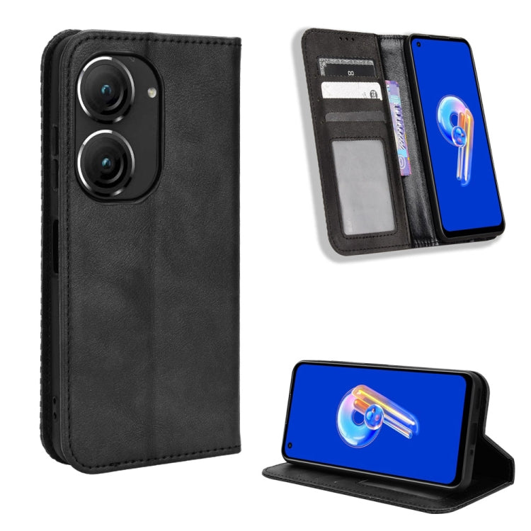 Magnetic Buckle Retro Texture Leather Phone Case, For Tecno Camon 19 Pro, For Tecno Camon 19, For Tecno Pova3, For Tecno Spark 9 Pro, For ASUS ROG Phone 6 / 6 Pro, For ASUS Zenfone 9, For Huawei nova Y90, For Cubot X50