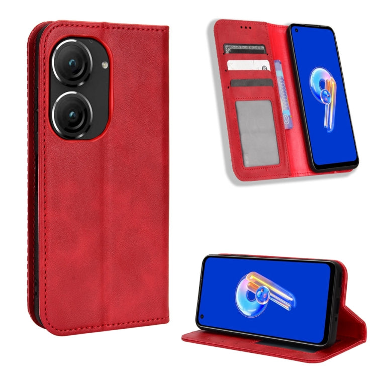 Magnetic Buckle Retro Texture Leather Phone Case, For Tecno Camon 19 Pro, For Tecno Camon 19, For Tecno Pova3, For Tecno Spark 9 Pro, For ASUS ROG Phone 6 / 6 Pro, For ASUS Zenfone 9, For Huawei nova Y90, For Cubot X50