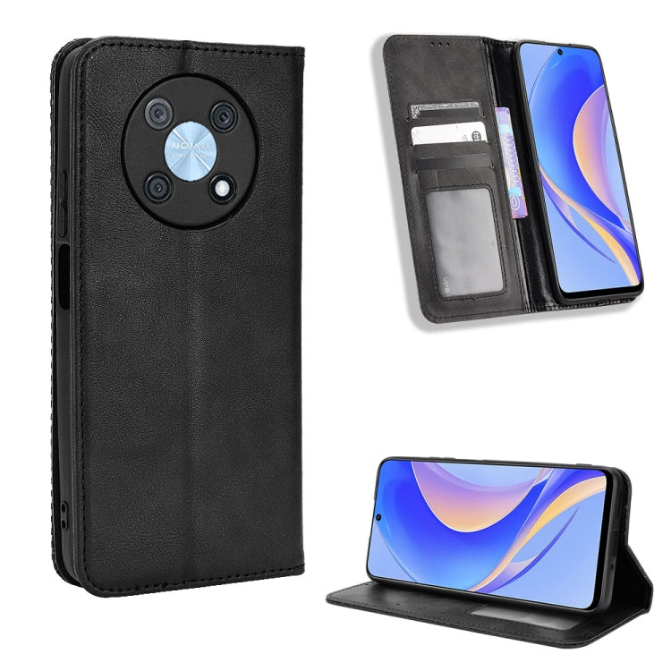 Magnetic Buckle Retro Texture Leather Phone Case, For Tecno Camon 19 Pro, For Tecno Camon 19, For Tecno Pova3, For Tecno Spark 9 Pro, For ASUS ROG Phone 6 / 6 Pro, For ASUS Zenfone 9, For Huawei nova Y90, For Cubot X50