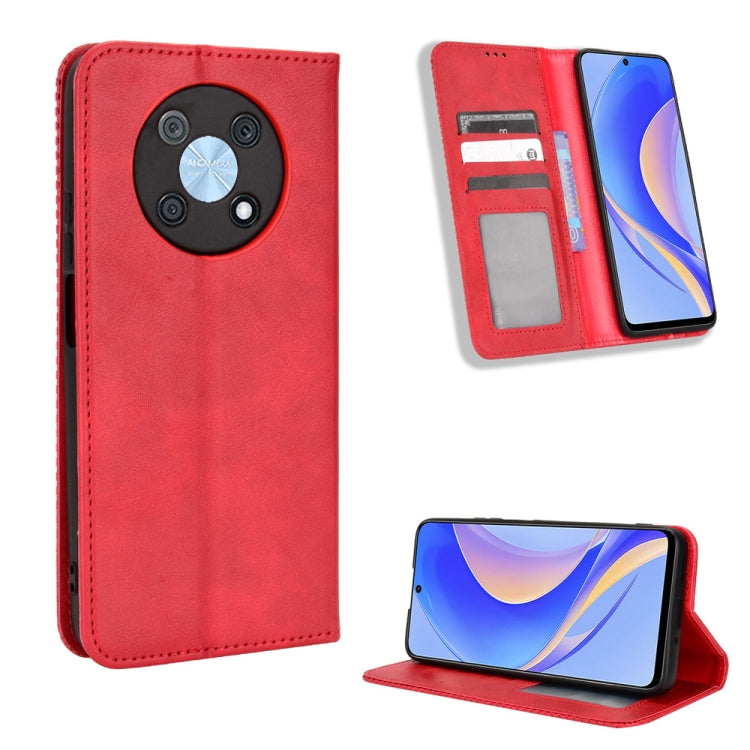 Magnetic Buckle Retro Texture Leather Phone Case, For Tecno Camon 19 Pro, For Tecno Camon 19, For Tecno Pova3, For Tecno Spark 9 Pro, For ASUS ROG Phone 6 / 6 Pro, For ASUS Zenfone 9, For Huawei nova Y90, For Cubot X50