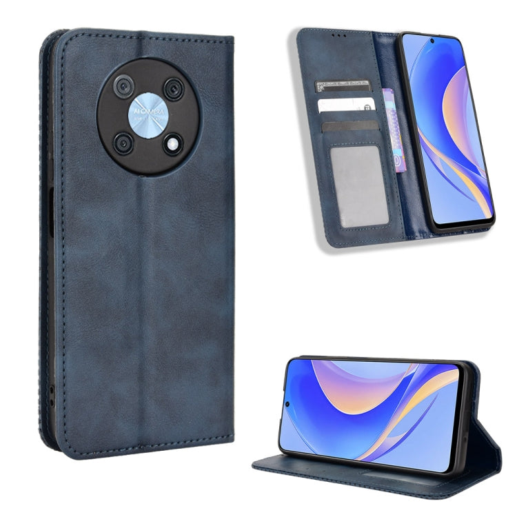 Magnetic Buckle Retro Texture Leather Phone Case, For Tecno Camon 19 Pro, For Tecno Camon 19, For Tecno Pova3, For Tecno Spark 9 Pro, For ASUS ROG Phone 6 / 6 Pro, For ASUS Zenfone 9, For Huawei nova Y90, For Cubot X50