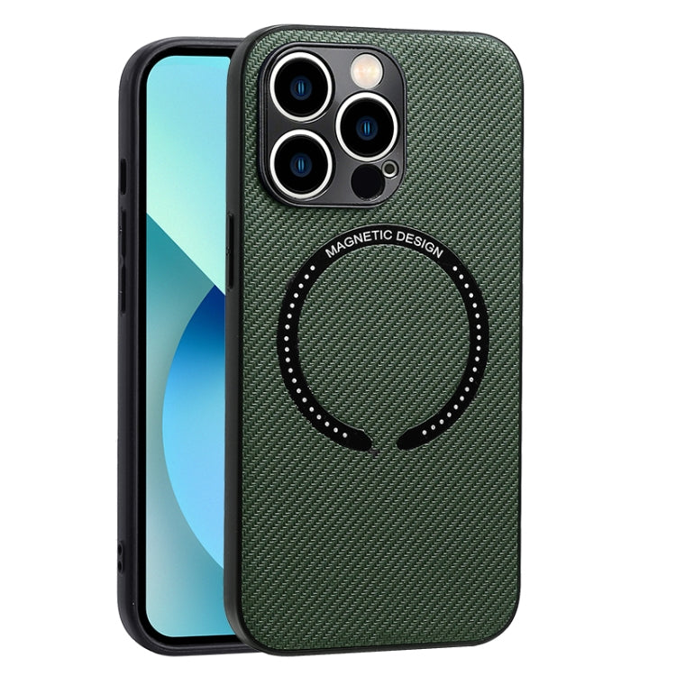 Carbon Fiber Texture MagSafe Magnetic Phone Case, For iPhone 13, For iPhone 13 Pro, For iPhone 13 Pro Max, For iPhone 12
