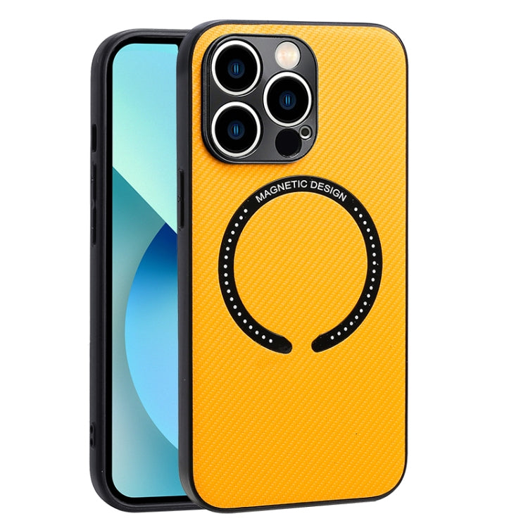 Carbon Fiber Texture MagSafe Magnetic Phone Case, For iPhone 13, For iPhone 13 Pro, For iPhone 13 Pro Max, For iPhone 12